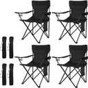Damei century 4PCS Folding Camping Chairs-Lightweight, Installation-Free, Portable Chair for Beach, Lawn, Outdoor Sports