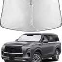EcoNour Windshield Sunshade Compatible for Infiniti QX80 2014-2022 2023 2024, Sun Visor for Front Windshield & Window Sun Shade Cover, UV Heat Blocker & Protector, Car Accessories