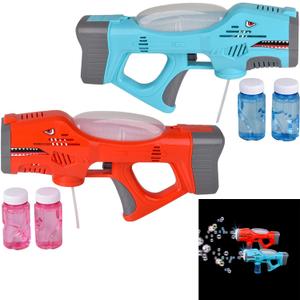 11.25 Inch Light-Up Bubble Shark Blaster with Sound Includes Batteries and Soap - 1 Count