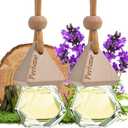 2 x Car Air Freshener Hanging Diffuser – Long-Lasting Essential Oil Scent (Up to 60 Days) – Non-Toxic & Eco-Friendly – 2-Pack Auto Fresheners Made in USA