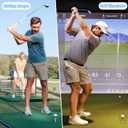 Rubber Golf Tees for Mats, Golf Tee Holder for Driving Range & Simulator, Unbreakable Golf Mat Tee - Golf Accessories for Indoor & Outdoor Practice, 6 Sizes Rubber Tees & 2 Sizes Tees (32 Pcs)