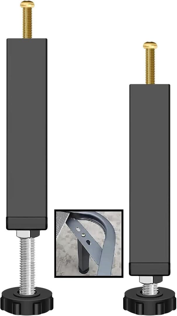 2Pcs Adjustable Bed Frame Center Support Leg, Steel Bed Frame Center Slat Support Legs Replacement, Sofa Furniture Cabinet Feet,Bed Rail Support for Wooden Bed (Height: 7.8 to 10.6 inch)