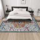 Washable 8x10 Area Rugs Dark Charcoal Tumble Stain Resistant