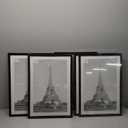upsimples 11x17 Picture Frame Set of 5, Display Pictures 9x15 with Mat or 11 x 17 Without, Wall Gallery Poster Frames, Black (11x17, Black)