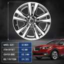 New 17 Inch 17x6.5 Inch 17" Premium Aluminum Alloy Wheel Rims Fit for 2018 2019 2020 Nissan Kicks, Direct Fit OEM Replacement Rim, 62792, Machined Black