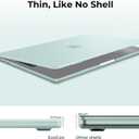 EooCoo Compatible with MacBook Air 13 inch Case M5 2026-2022 M4 M3 M2 Model A3449 A3240 A3113 A2681, Mac Air 13.6 inch Hard Shell & Keyboard Cover & Screen Film & Type-C, Frost Sage Green