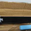 FOREHOGAR Metal Fence Post 3 Feet Black, Pack of 8, T Posts for Wire Fence, No Dig Steel U Posts Fencing for Lawn Garden Wire Mesh Fence Poles Sign Outdoor Light Duty