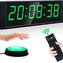YZ Gym Timer Clock for Home Gym, Fitness Timer with Start/Stop Button, Interval Timer for Workout, Stopwatch/Countdown Timer with Remote, 12/24H Digital Wall Clock, Portable Home Gym Accessories