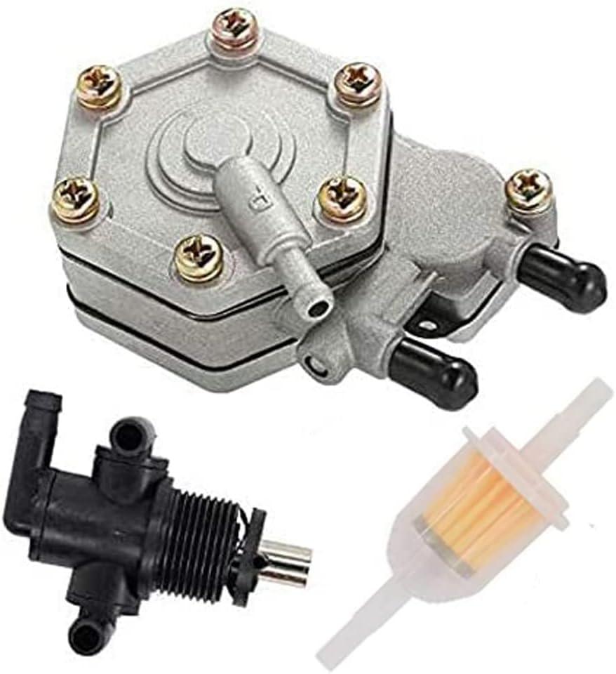 Fuel Pump for Polaris Sportsman 325 400 500 600 700 Polaris Magnum 325 330 500 2X4 4X4 ATV Engine with Three way Fuel Shutoff Valve 7052161
