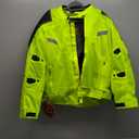 Milwaukee Leather MPM1792 Men's Black and Green High Vis Armored Mesh Jacket - X-Large
