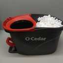 O-Cedar EasyWring Microfiber Spin Mop, Bucket Floor Cleaning System, Red, Gray, Standard
