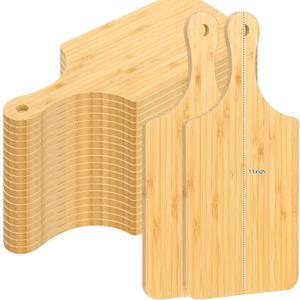 Zubebe 24 Pcs Cutting Board Bulk 11 x 5 Inch Wood Chopping Board Blank Small Laser Engraving Serving Board Mini Charcuterie Boards for Wedding Housewarming Gift(Wood Color)