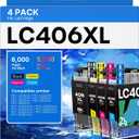 iNKPAD LC404XL LC404 Ink Cartridges for Brother Printer Compatible for LC404 XL LC404XL (4 Pack)