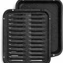 Broiler Pan for Oven Nonstick 16.75 x 13 Ceramic Coated - Broiling Pan for Oven Withstands Heat up to 550 F Heavy Duty Broil Pans and Rack Circulates Heat and Drains Fat (Speckled)