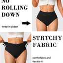 ASIMOON High Waisted Thongs Underwear for Women Seamless Underwear Ladies Soft No Show High Cut Panties 6 Pack, Size S