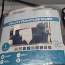 H.VERSAILTEX Rich Velvet Stretch 2 Piece Cover Chair Slipcover Sofa Cover Furniture Protector Couch Soft with Elastic Bottom Chair Couch Cover with Arms Width Up to 49 Inch(Chair,Grey)