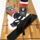 Shuffleboard Sand with Shuffleboard Brush - Shuffleboard Wax Set for Shuffleboard Table + Shuffleboard Brush + Mini Dustpan and Brush (2 Cans High Speed + Short Brush)