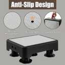 CHIKILLA Adjustable Step Stool for Bedside High Beds, Glow in the Dark Bed Steps for Adults Elderly, 650LBS Heavy Duty Non-Slip Safety Platform for Car, Bathtub, Kitchen, 3 Height Settings 3.7"-5.9"
