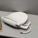 Kohler PureWash M250 Manual Round Bidet Toilet Seat, White, Quiet-Close Lid Prevents Slamming, Easy Installation with Quick-Release Hinges, Adjustable Spray Position & Pressure