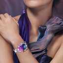 2 x Surace Bling Apple Watch Case with Screen Protector Compatible with Apple Watch Series 11 Series 10 46mm, Crystal Diamond Overall Protective Case Face Cover Bumper 46mm, Rainbow (Iridescent)