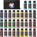 Mica Powder, 30 Color Resin Pigment, Natural Cosmetic Grade Shimmer Mica Powder for Epoxy Resin/Bath Bombs/Candle/Soap/Lip Gloss/Slime. Candle Dye,Soap Making Dye,Resin dye. (30 Bottle)