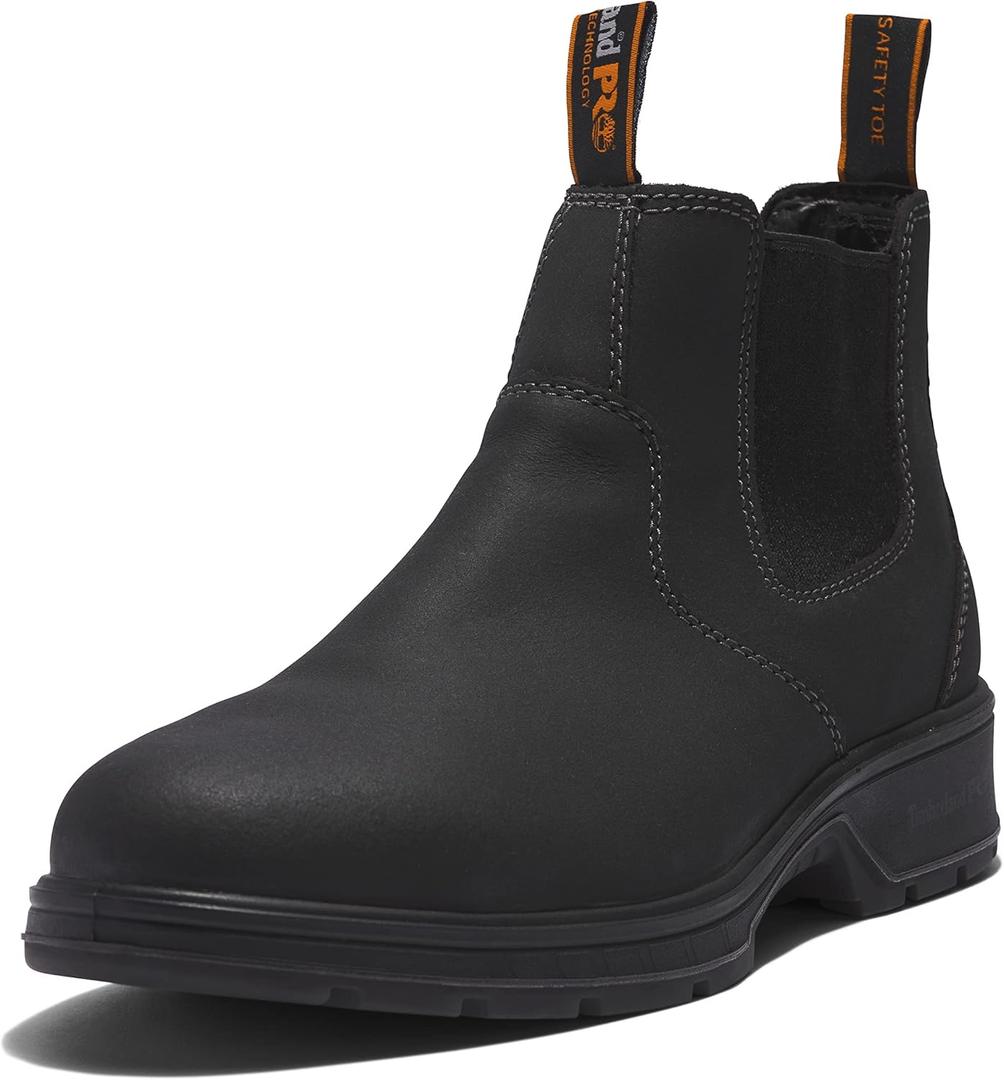 Timberland PRO Men's Nashoba Composite Safety Toe Industrial Casual Work Boot Chelsea (9 Wide, Black)