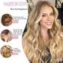 Clip in Hair Extensions 4PCS 200g/5oz Long Wavy Curly Balayage Hair Extensions Clip Ins for Women Thick Double Weft 22 Inch Hairpieces (Pink)
