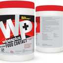 WIPESPLUS Cleaning Wipes All Purpose Food Contact - No Rinse, No Residue, Quick Dry Formula, Disinfecting Wipes For Restaurants, Foodservice, Schools - Canister, 100 Count, (Pack of 12)