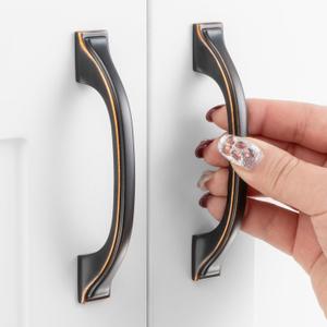 20 Pack 3 Inch Oil Rubbed Bronze Cabinet Pulls Brushed Bronze Cabinet Handles Bronze Kitchen Hardware for Cabinets Drawer Dresser ZP2409 Cupboard Bedroom Closet Bathroom Vanity (3" Hole Centers-20 Pcs)