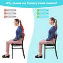Seat Cushions for Office Chairs Wheelchair Cushion for Long Sitting Back PainMemory Foam Seat Car Computer Desk Chair CushionCoccyx Cushion for Tailbone Pain Relief Cushion Office Chair Brown