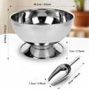 12L Large Ice Bucket for Parties,Silver Stainless Steel Beverage Tub with Scoop Champagne Bucket for Mimosa Bar Supplies, Wine Cooler Bucket, Drink Bucket for Celebrations