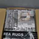 WITSHOCK Living Room Area Rugs 5x7: Washable Rug Boho Soft Non-Slip Low Pile Stain Resistant Foldable Carpet for Bedroom Playroom Dining Room Office Kitchen Farmhouse Home Decor Rug-Gray