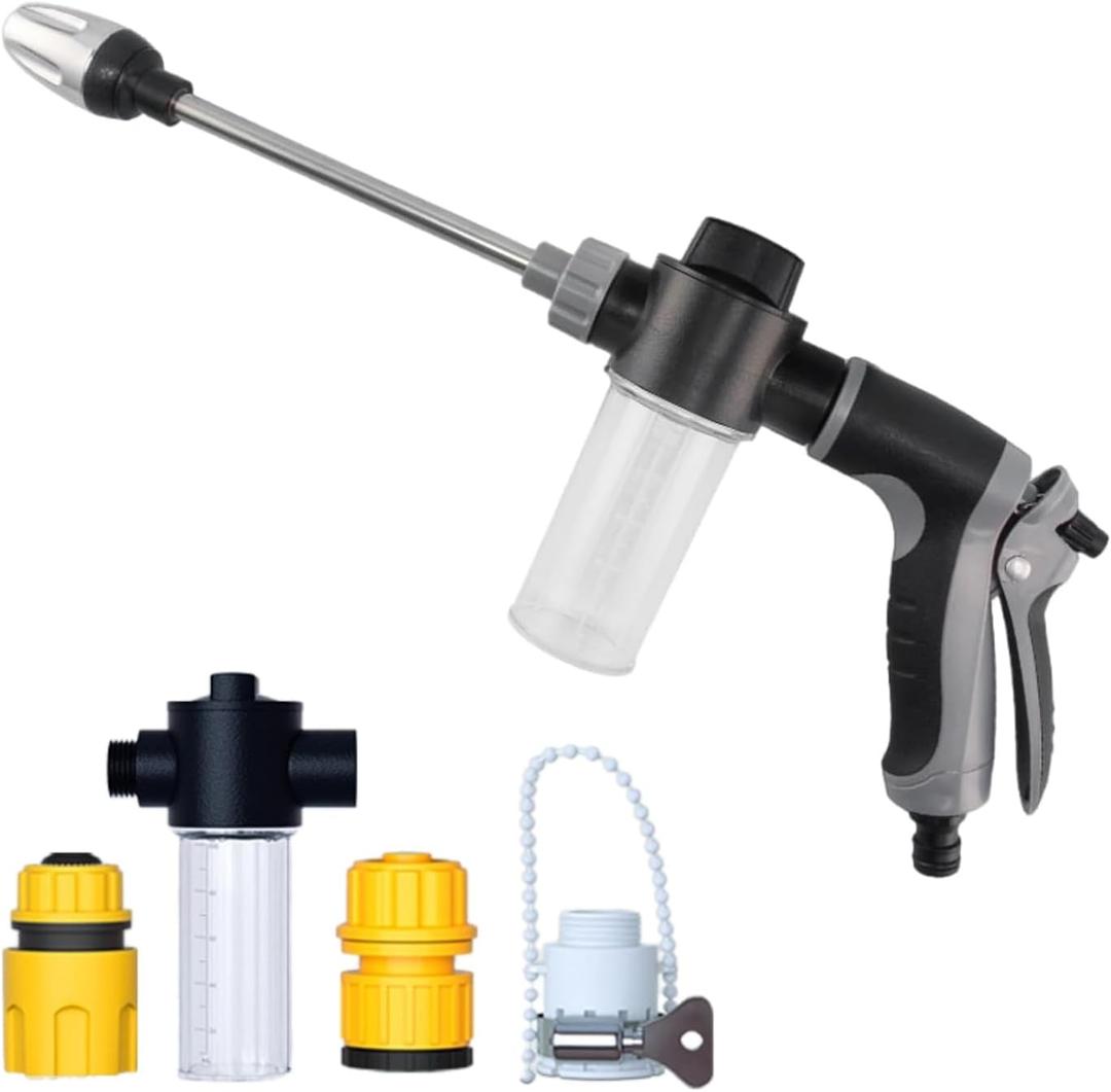 High-Pressure Pressure Washer with 360 Rotation and Three Spray Modes for a Powerful Water Jet,Ideal for Car Washing, Garden Watering, and Patio Cleaning,Compatible with All Types of Garden Hoses