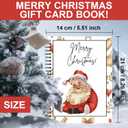 rubeonly 2 Pack Christmas Gift Card Book, DIY Spiral-Bound  Christmas College Survival Gift Card Book Holder, Greeting Cards Holder for College Student Graduation Gifts (Santa Claus +Tree)