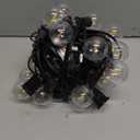 Brightown Outdoor String Lights - Waterproof Globe Patio Lights 30 Ft with 30 G40 Shatterproof LED Bulbs, Connectable Commercial Hanging Light for Backyard, Bistro, Porch, Cafe, Deck, Garden (Black)