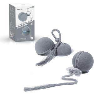 Cheerble 2 in 1 Interactive Cat Toys for Indoor Cats - Wicked Ball Duo2 Automatic Cat Toy, Dual Interchangeable Shells, Electric Cat Toy Ball with Chirping Sounds,Rechargeable Moving Kitten Toys, Blue