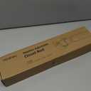 Closet Rods for Hanging Clothes, 17 to 99 Inches Stepless Adjustable Metal Closet Rod, 1.3 Inches Heavy Duty Clothes Hanging Rod for Closet Wardrobes Laundry RV, Black