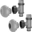 SHAPON Above Ground Pool Inlet & Outlet Replacement Kit with Plunger Valve, 1.5'' Strainer Connector & Jet Nozzle, Compatible with Intex/Coleman Pool Parts & Accessories