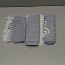 Mia'sDream Tassels Cotton Bath Hand Towel Set Kitchen Tea Towel Dish Towels Set Napkin Washcloth 3 Pack 16inch X 24inch (Blue)