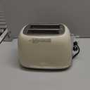 Toaster 2 slice, KitchMix Retro Stainless Steel Toaster with 6 Settings, 1.5 In Extra Wide Slots, Bagel/Defrost/Cancel Function, Removable Crumb Tray (Cream)