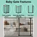 ALLAIBB 40.55" Extra Tall Baby Gate 29.92-62.60" Wide Dog Pet Gate Black