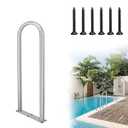 Aluminum Dock Boarding Handrail, 36" x 13" Swimming Pool Railing & Hot Tub Handrail, Boat & Dock Boat Safety Grab Bar, Handrails for Outdoor Steps with Base Plate for Indoor/ Outdoor Pools/ Spas Docks