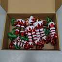 Soulchen 10 Pcs Christmas Elf Legs Ornaments Xmas Red Green White Feet Tree Topper Plastic Elf Feet Hanging Decorations with Gold Rope for Holiday Party Crafts Home Decor