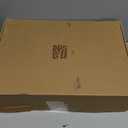 Womens Furry Boots Knee High Fold Over Tall Boot Wide Calf Pointed Toe Stiletto High Heel Fall Winter Boots for Women (7, White)