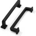 khtumeware 10 Pack Matte Black Cabinet Pulls, 5 Inch(128mm) Hole Centers Cabinet Handles Kitchen Hardware Straight Bar for Cabinets and Drawer Pulls