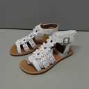 Toddler Girls White Flower Gladiator Sandals 1M