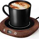 Coffee Mug Warmer - Coffee Cup Warmer for Desk Auto Shut Off, Smart Electric Candle Warmer Beverage Warmer for Coffee, Tea, Water, Milk and Coco, 5 Temperature Settings & 1-12H Timer (Wood Grain)