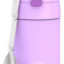 THERMOS FUNTAINER 16 Ounce Stainless Steel Vacuum Insulated Food Jar with Folding Spoon, Neon Purple