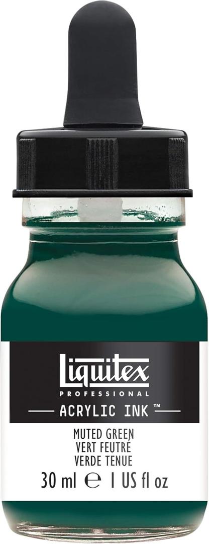 Liquitex Professional Acrylic Ink, 1-oz (30ml) Jar, Muted Green