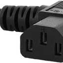 2 x 1-Feet Nema 5-15P to IEC 320 C13 Right Angled Power Cord,US 3-Prong Male to Right Angle IEC Female AC Power Cord